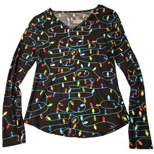 Juniors Christmas lights shirt
